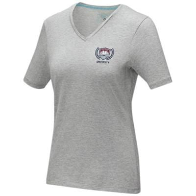 KAWARTHA SHORT SLEEVE LADIES ORGANIC T-SHIRT in Grey Melange