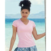 FRUIT OF THE LOOM LADIES FIT VALUEWEIGHT V NECK TEE SHIRT