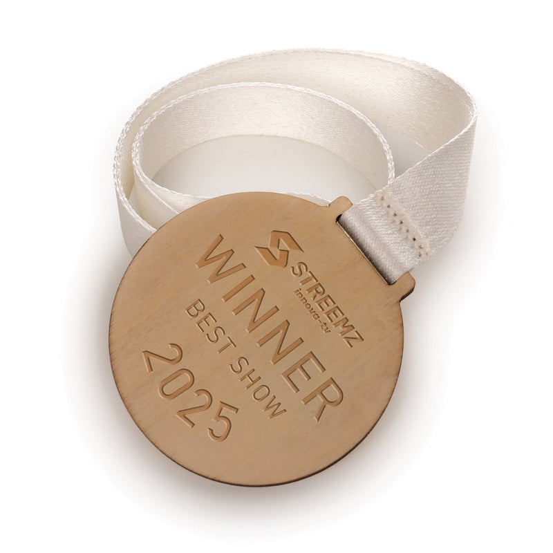 Made in Britain Circular Wooden Medal