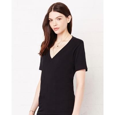 BELLA DEEP V NECK JERSEY TEE SHIRT