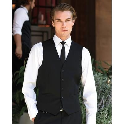 BROOK TAVERNER MENS MERCURY WAISTCOAT in Black