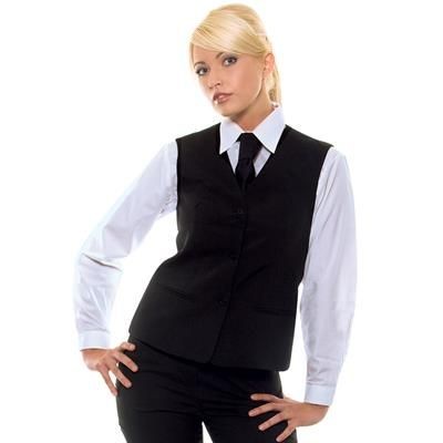 KARLOWSKY LADIES BASIC WAISTCOAT in Black