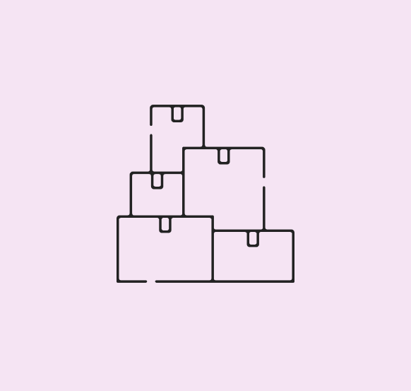 stocked boxes to show our warehousing facilities to store your promotional products