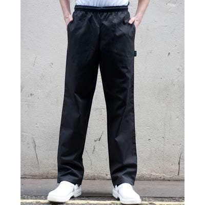 DENNYS ELASTICATED TROUSERS in Black