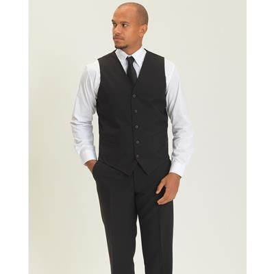 DENNYS UNISEX BAR WAISTCOAT in Black