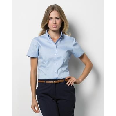 KUSTOM KIT LADIES SHORT SLEEVE PREMIUM OXFORD SHIRT