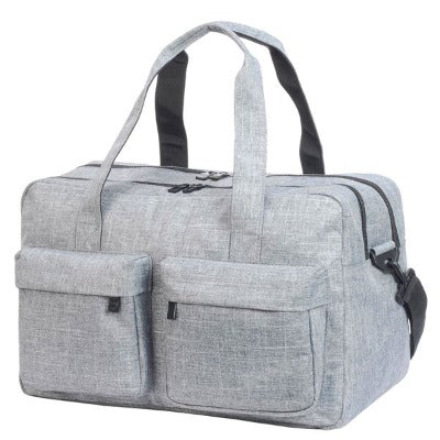 Branded Promotional MYKONOS TRAVEL BAG in Charcoal Bag From Concept Incentives.