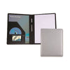 Branded Promotional BELLUNO A4 PU CONFERENCE FOLDER in Grey Conference Folder From Concept Incentives.