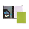 Branded Promotional BELLUNO A4 PU CONFERENCE FOLDER in Lime Green Conference Folder From Concept Incentives.