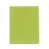 Branded Promotional A4 EXTRA WIDE RING BINDER in Belluno in Lime Green PU Leather from Concept Incentives