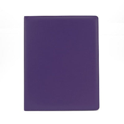 Branded Promotional A4 EXTRA WIDE RING BINDER in Belluno in Purple PU Leather from Concept Incentives