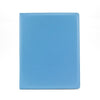 Branded Promotional A4 EXTRA WIDE RING BINDER in Belluno in Sky Blue PU Leather from Concept Incentives
