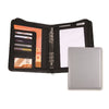 Branded Promotional A5 PU ZIP ORGANIZER in Silver Conference Folder from Concept Incentives