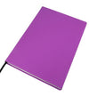 Branded Promotional A4 LEATHER CASEBOUND POCKET NOTE BOOK in Magenta Jotter From Concept Incentives.