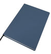 Branded Promotional A4 LEATHER CASEBOUND POCKET NOTE BOOK in Mid Blue Jotter From Concept Incentives.