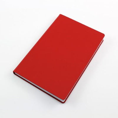 Branded Promotional RECYCO A5 CASEBOUND NOTE BOOK in Red Jotter From Concept Incentives.