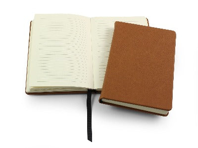 Branded Promotional Biodegradable Pocket Casebound Notebook in Brown from Concept Incentives