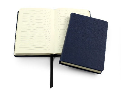 Branded Promotional BIO-DEGRADABLE POCKET CASEBOUND NOTE BOOK in Blue from Concept Incentives