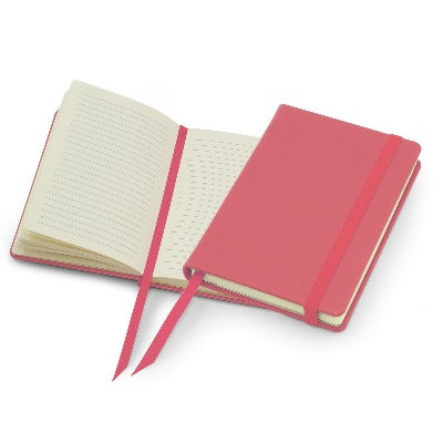 Branded Promotional POCKET NOTE BOOK in Pink Jotter From Concept Incentives.