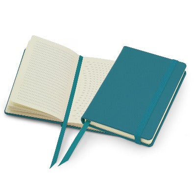 Branded Promotional POCKET NOTE BOOK in Cyan Jotter From Concept Incentives.