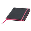 Branded Promotional TRIM A5 NOTE BOOK with Contrast Colour in Pink Jotter From Concept Incentives.
