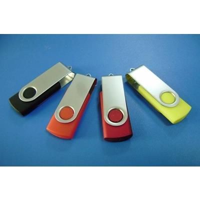 Branded Promotional TWISTER USB MEMORY STICK with Silver Chrome Clip Memory Stick USB From Concept Incentives.