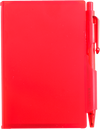 Branded Promotional NOTE PAD BOOK & PEN in Translucent Red Jotter From Concept Incentives.