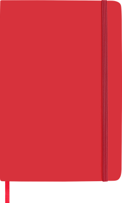 Branded Promotional A5 NOTE BOOK with Soft PU Cover in Red Jotter From Concept Incentives.