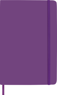Branded Promotional A5 NOTE BOOK with Soft PU Cover in Purple Jotter From Concept Incentives.
