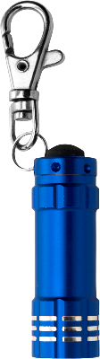 Branded Promotional SMALL METAL POCKET TORCH in Blue Torch From Concept Incentives.