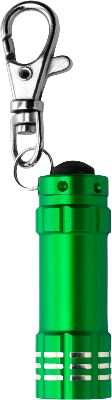 Branded Promotional SMALL METAL POCKET TORCH in Green Torch From Concept Incentives.
