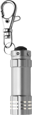 Branded Promotional SMALL METAL POCKET TORCH in Silver Torch From Concept Incentives.