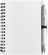 Branded Promotional A6 SPIRAL WIRO BOUND NOTE BOOK & BALL PEN in White Note Pad From Concept Incentives.