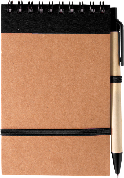 Branded Promotional SPIRAL WIRO BOUND RECYCLED NOTE BOOK in Black Note Pad From Concept Incentives.