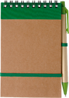 Branded Promotional SPIRAL WIRO BOUND RECYCLED NOTE BOOK in Green Note Pad From Concept Incentives.