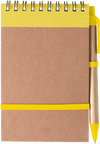 Branded Promotional SPIRAL WIRO BOUND RECYCLED NOTE BOOK in Yellow Note Pad From Concept Incentives.