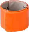 Branded Promotional REFLECTIVE PLASTIC SNAP ARM BAND in Neon Orange Wrist Band from Concept Incentives