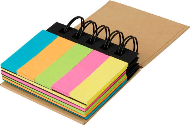 Branded Promotional SPIRAL WIRO BOUND STICKY MEMOS Note Pad From Concept Incentives.