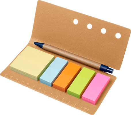 Branded Promotional CARDBOARD CARD HOLDER Note Pad From Concept Incentives.