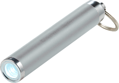 Branded Promotional LED TORCH with Keyring in Silver Torch from Concept Incentives