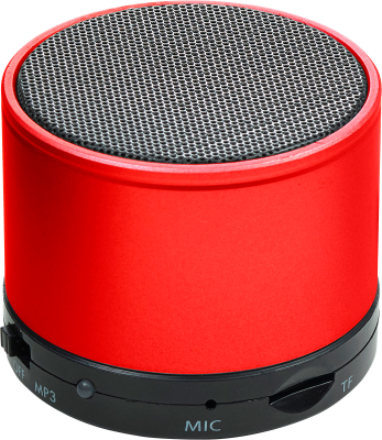 Branded Promotional CORDLESS SPEAKER in Red Speakers From Concept Incentives.