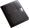 Branded Promotional A4 CONFERENCE FOLDER in Black Leather Conference Folder from Concept Incentives