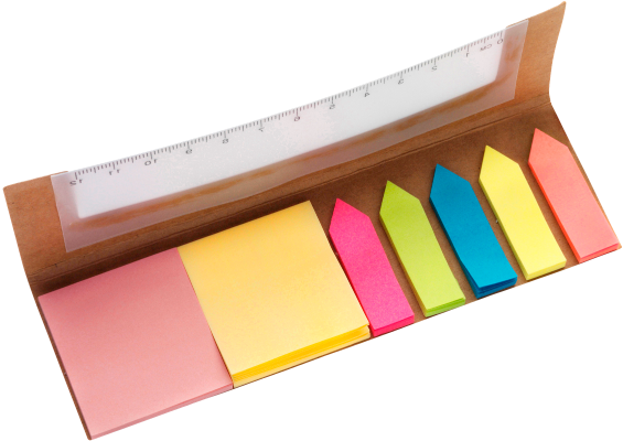 Branded Promotional STICKY NOTE PAD SET in Card Cover Note Pad From Concept Incentives.