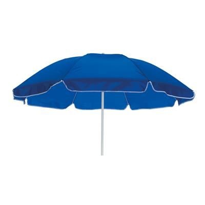 Branded Promotional SUNFLOWER BEACH UMBRELLA in Blue Parasol Umbrella From Concept Incentives.