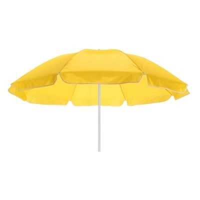 Branded Promotional SUNFLOWER BEACH UMBRELLA in Yellow Parasol Umbrella From Concept Incentives.