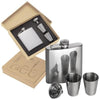 Branded Promotional SANDVIKEN HIP FLASK with 2 Shot Glasses Hip Flask From Concept Incentives.