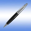 Branded Promotional LPC 016 BALL PEN in Black with Silver Trim Pen From Concept Incentives.