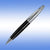 Branded Promotional LPC 016 BALL PEN in Black with Silver Trim Pen From Concept Incentives.