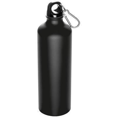 Branded Promotional CRANFORD METAL DRINK BOTTLE in Black Sports Drink Bottle From Concept Incentives.