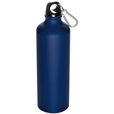 Branded Promotional CRANFORD METAL DRINK BOTTLE in Dark Blue Sports Drink Bottle From Concept Incentives.